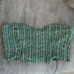 Zara green corset top
